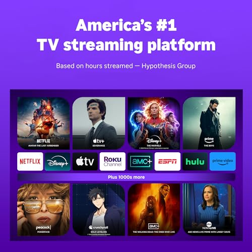 4K Streaming Device with HDR10+, Dolby Vision, Atmos, Bluetooth, Wi-Fi 6, Rechargeable Voice Remote Pro with Backlit Buttons U754