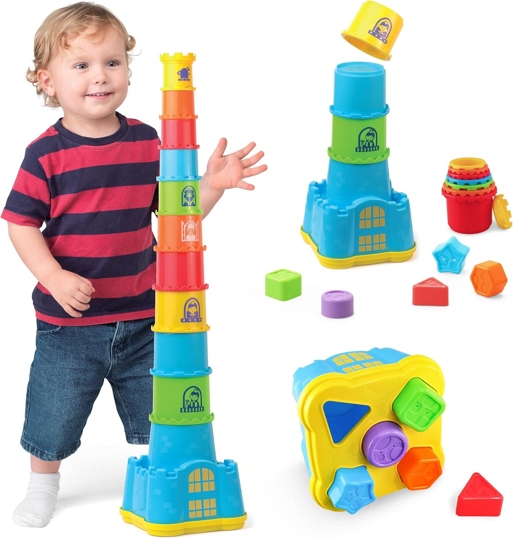 Stacking Nesting Cups with Shape Sorting Blocks Y747