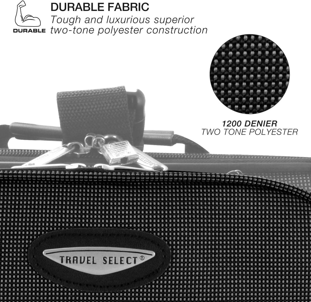Navy Expandable Rolling Upright Luggage 2-Piece Set B318