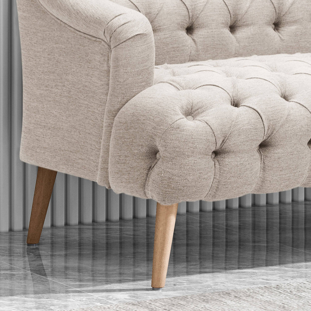 Light Blue Fabric 3 Seater Sofa O111427