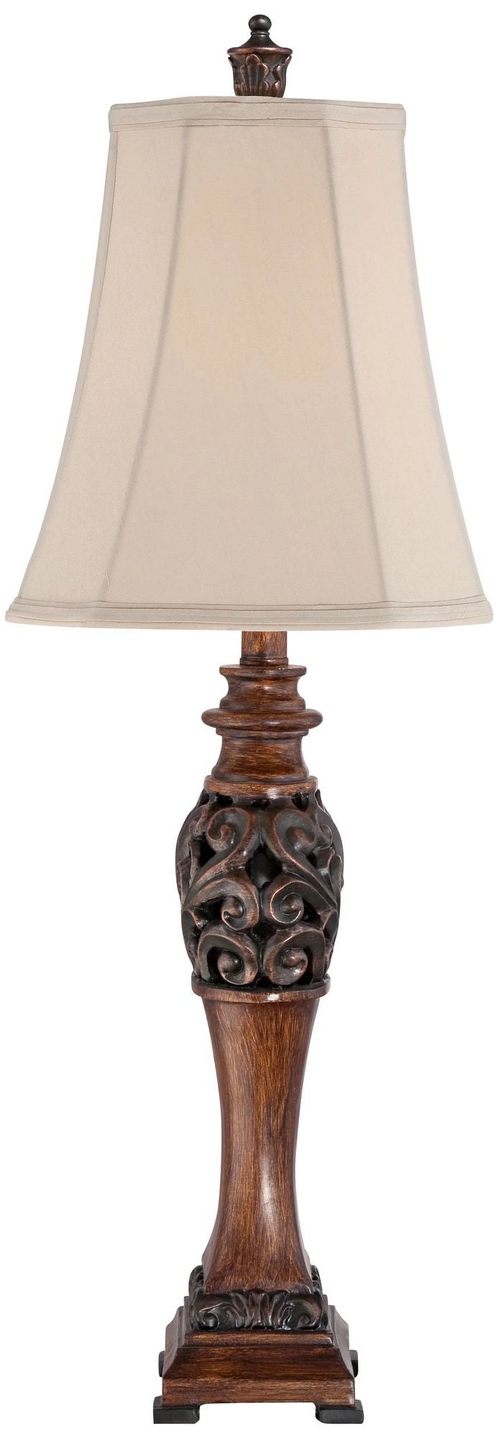 Set of 2 Bronze Cream Table Lamps R903