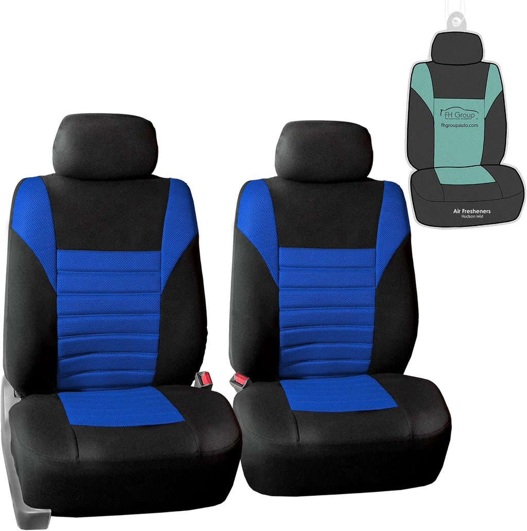 Gray/Black Car Seat Covers Pair Set D909