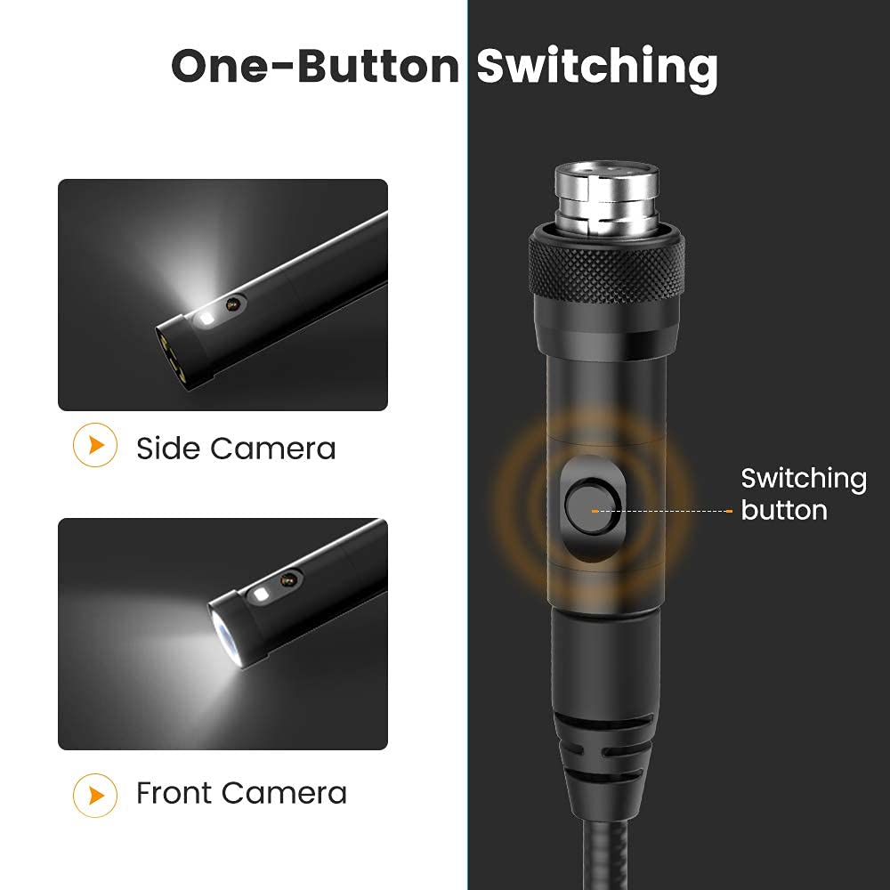 5inch IPS Dual Lens Endoscope Camera with 16.5ft Cable E3971