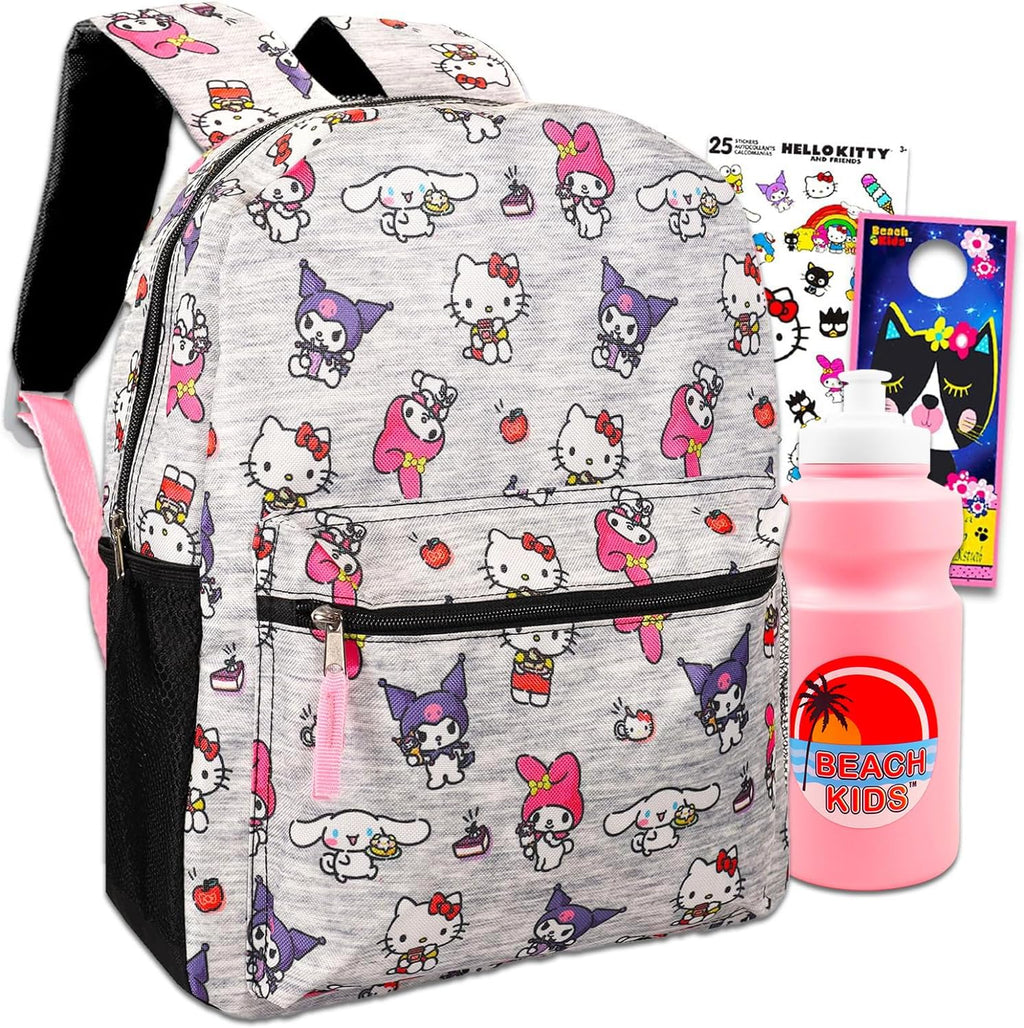 16" Hello Kitty Backpack with Front Pocket and Stickers U862629