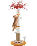 45'' Tall Sisal Rope Cat Scratching Post with Interactive Ball Toys (pink) C193
