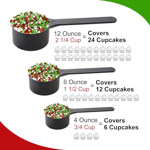 12 Oz White Green Red Christmas Sprinkles M40110