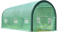 12 x 7 x 7ft Portable Walk-in Tunnel Greenhouse with 2 Zippered Doors 6 Screen Windows K66951