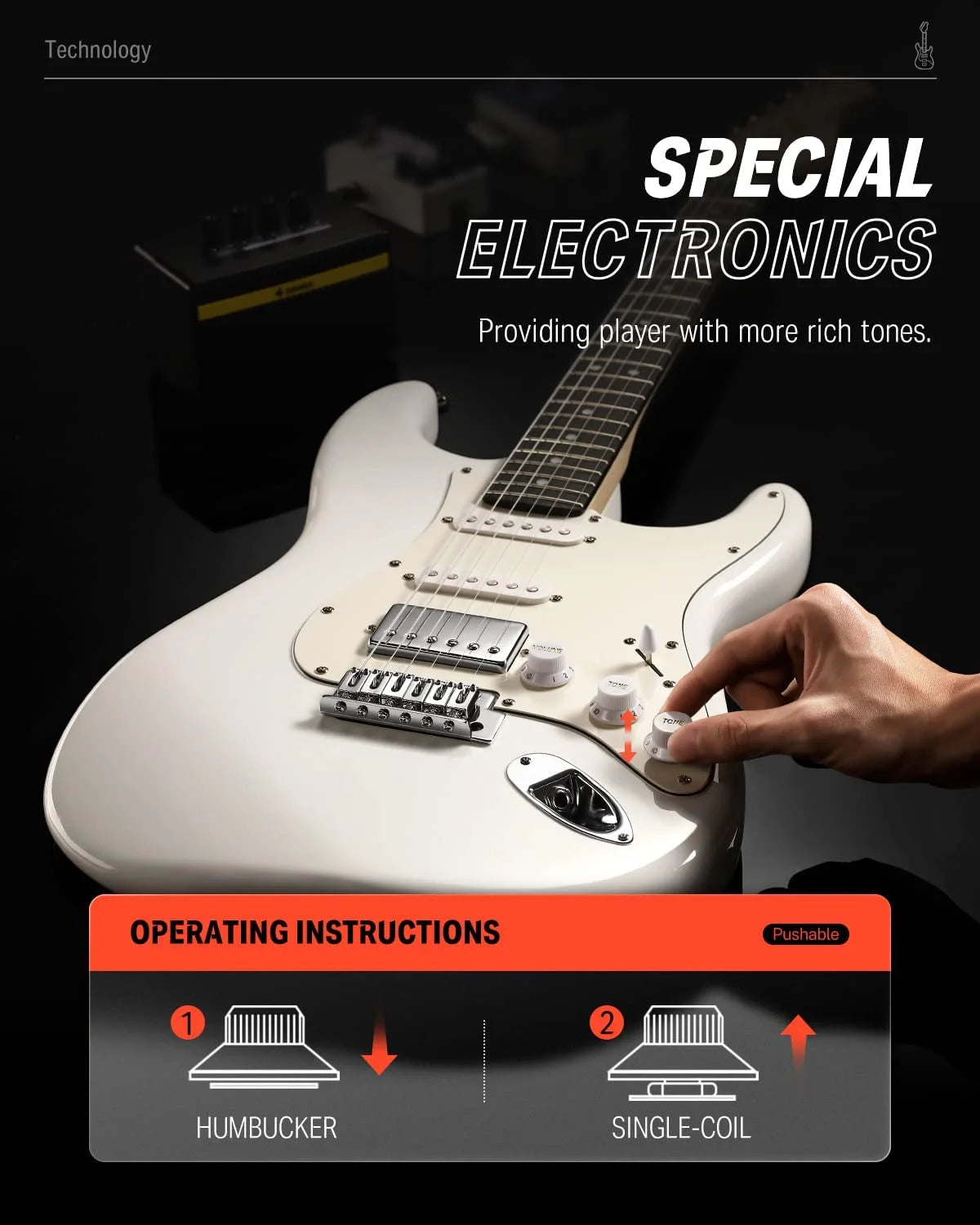 White 39" Electric Guitar Z486423