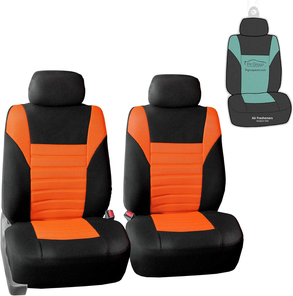 Gray/Black Car Seat Covers Pair Set D909