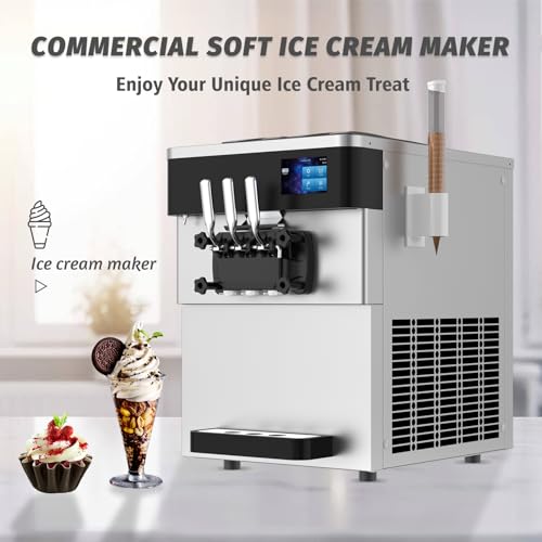 3 Flavors 110V Soft Serve Ice Cream Machine D84230