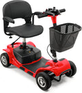 Red 4 Wheel Mobility Scooter with Basket and Extended Battery Y942