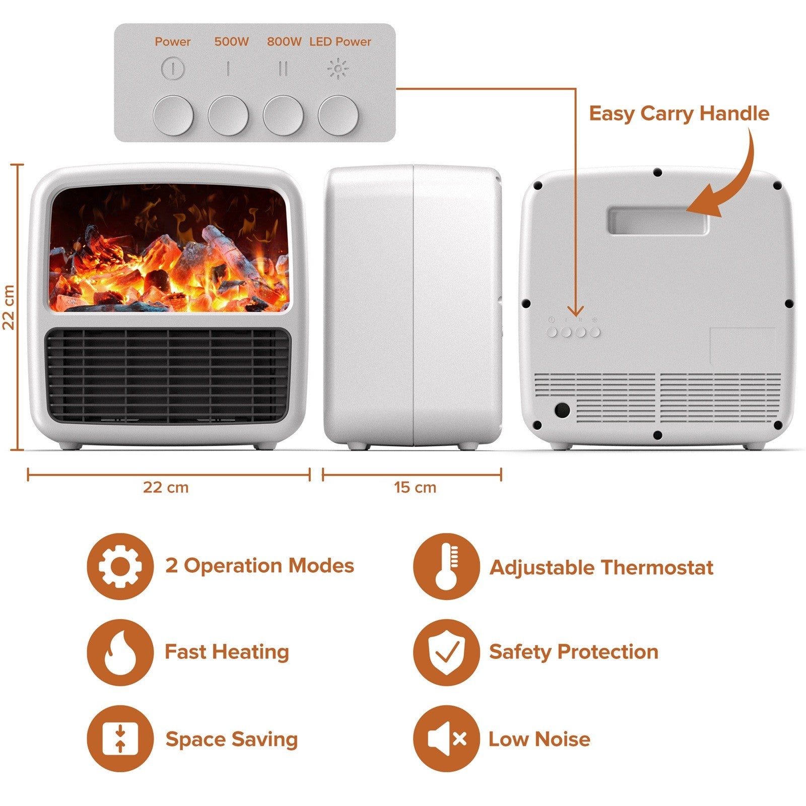 Small Ceramic Electric Space Heater C10945