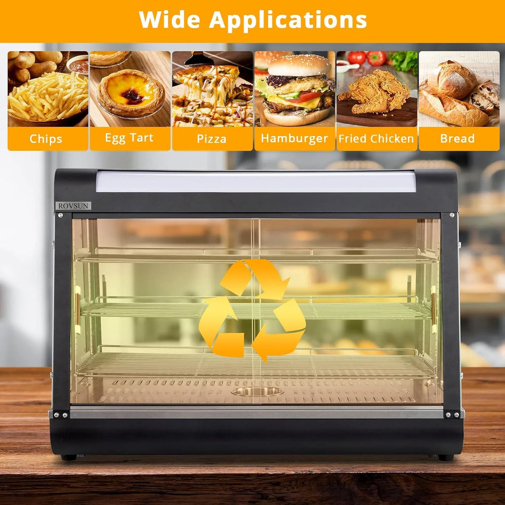 3-Tier Electric Food Warmer with Glass Door B879275