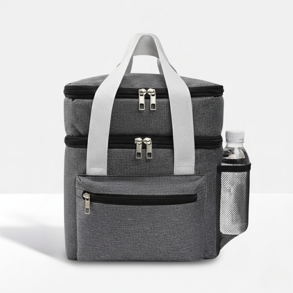 Double Layer Insulated Lunch Bag