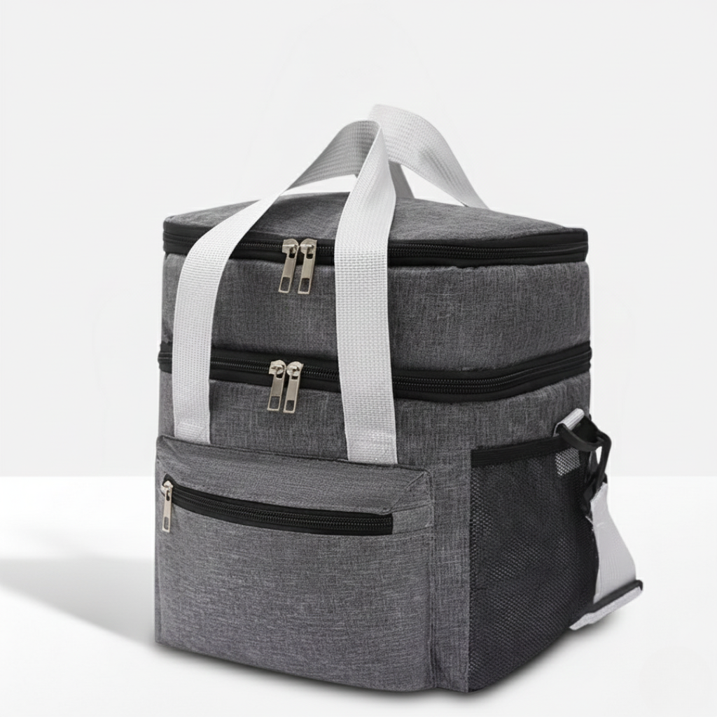 Double Layer Insulated Lunch Bag