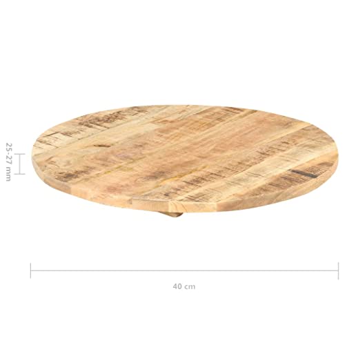 Solid Reclaimed Wood Round Table Top 15.7" J231930
