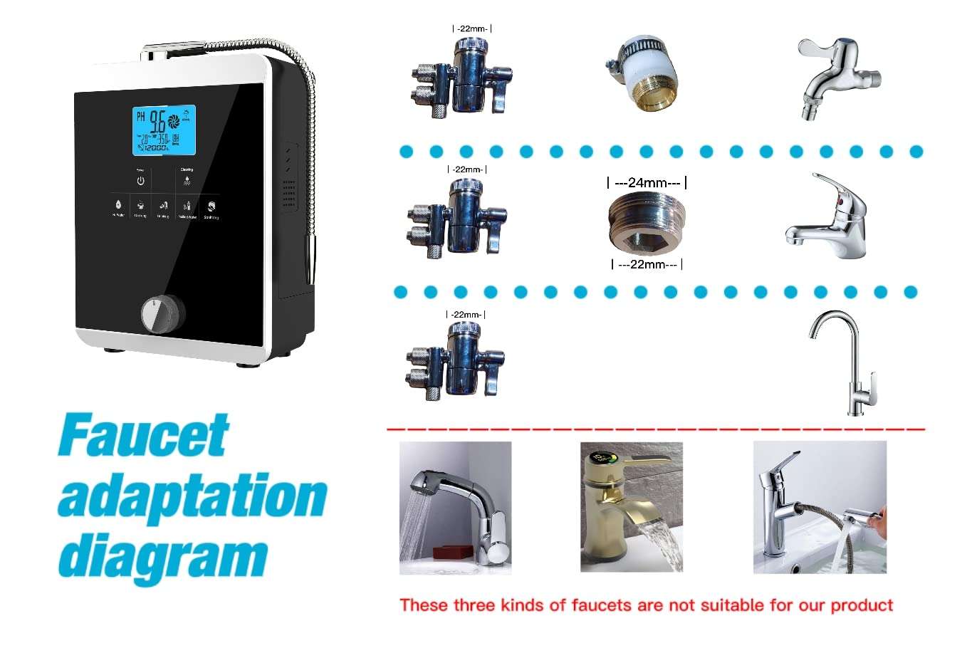 11 Plate Alkaline Acid Water Machine T280