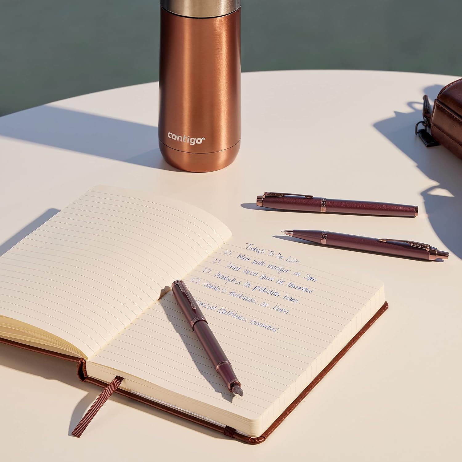 Burgundy Fountain Pen Medium Point Blue Ink K3046