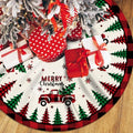 48 Inches Red Buffalo Plaid Christmas Tree Skirt Z2248
