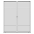 72-in x 80-in White Aluminum Frame Retractable Screen Door P8698