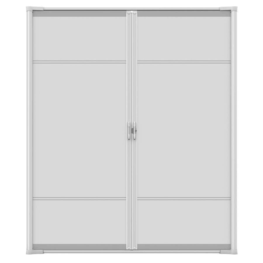 72-in x 80-in White Aluminum Frame Retractable Screen Door P8698