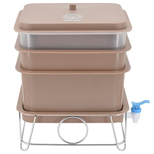 4-Tray Worm Composting Bin Kit with Coco Coir Brick V2621