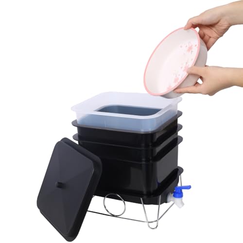 Black 4-Tray 20L Worm Composter N918