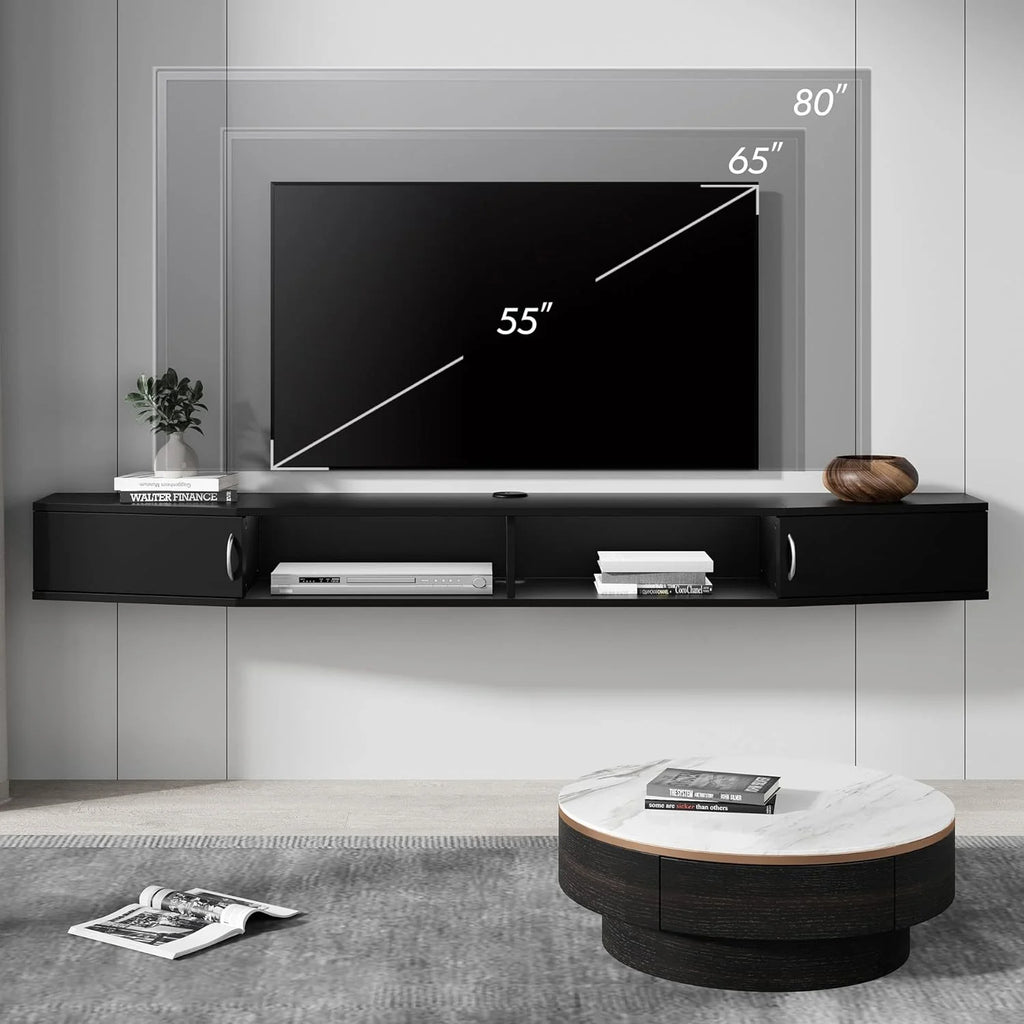 70'' Wall Mounted TV Stand with Cabinet P252