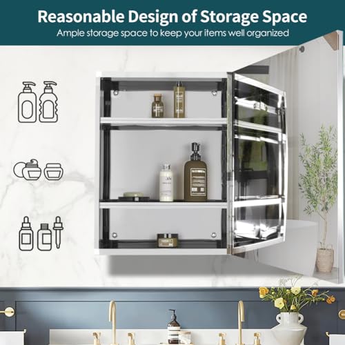 18 inch x 24 inch Frameless Mirror Medicine Cabinet L982204