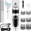 Pet Dog Clippers, Quiet Electric Cordless Rechargeable Dog Hair Clippers Pack of 2 B469613