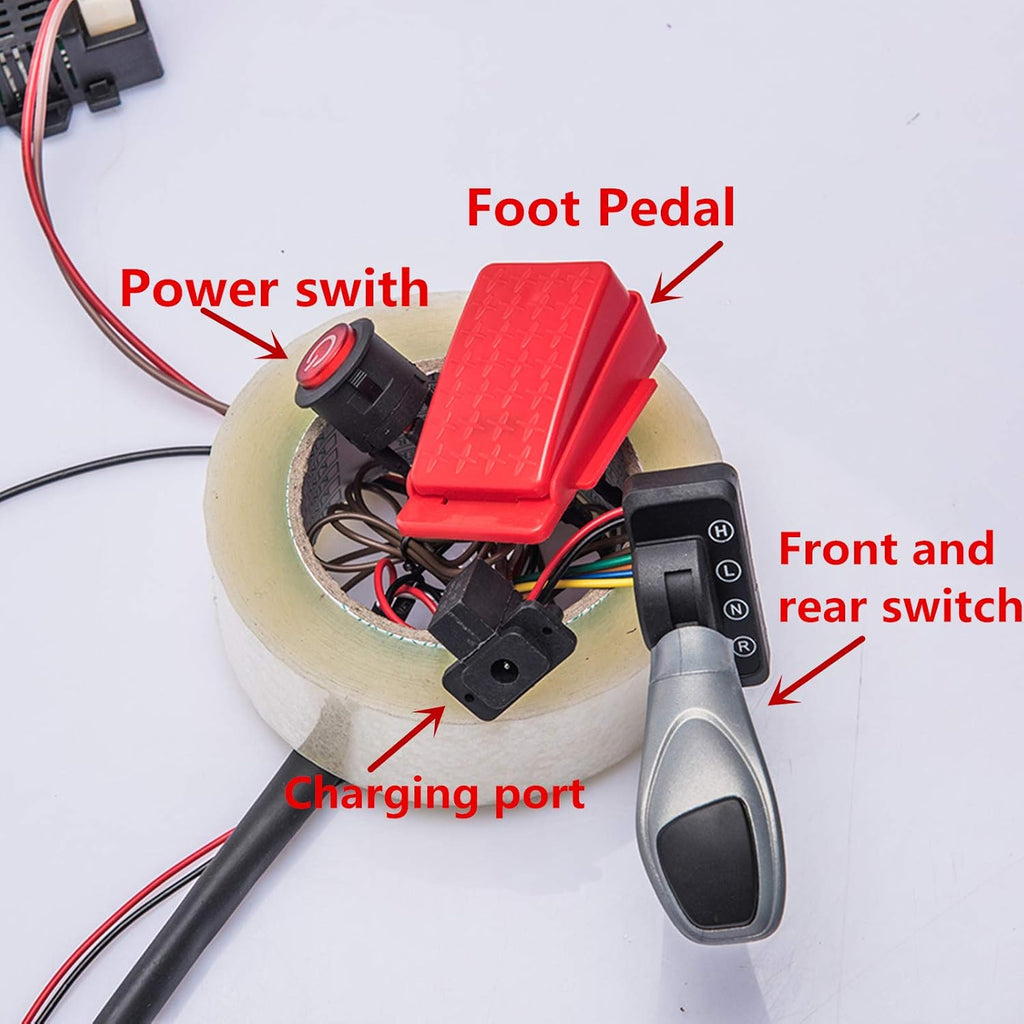 12V Remote Control Circuit Board Wires Switch Gearbox with Motors Children Electric Ride On Car Accessories L8840