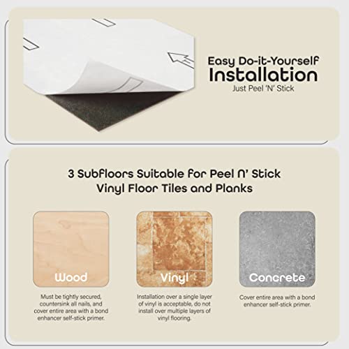 10-Pack (15 Square Feet) Self-Adhesive Wood Plank Floor Tile U942