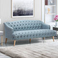Light Blue Fabric 3 Seater Sofa O111427