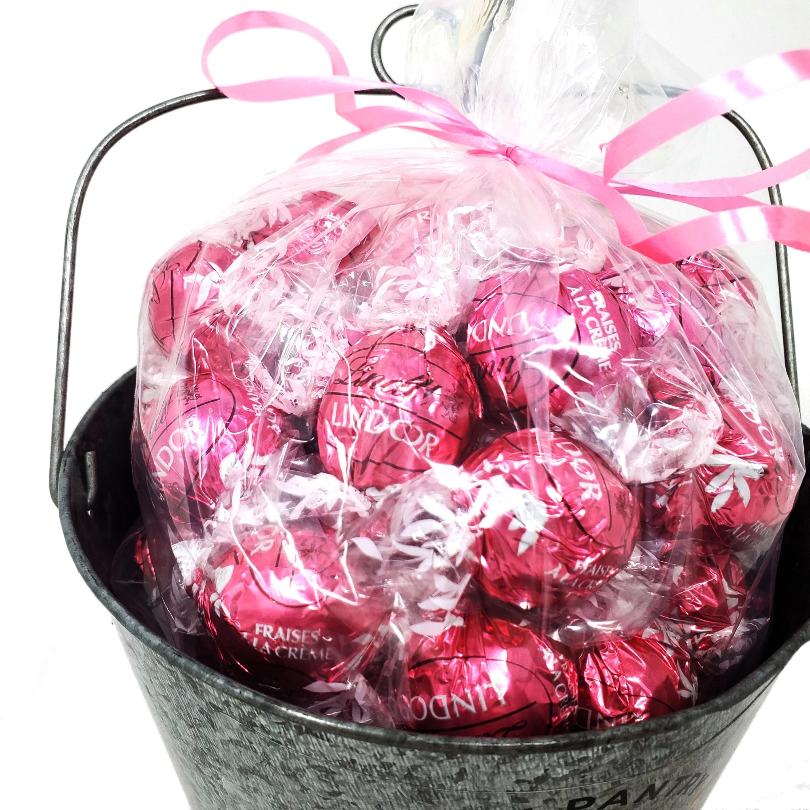 Decorative Planter with 2 lbs Strawberry Cream Candy Truffles Gift Set approx 75 pcs T86959