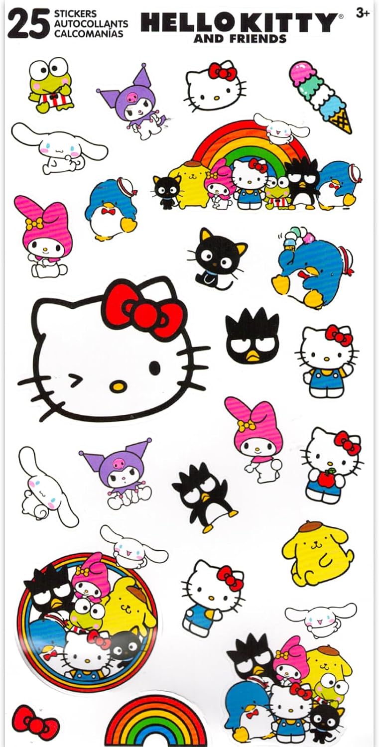 16" Hello Kitty Backpack with Front Pocket and Stickers U862629