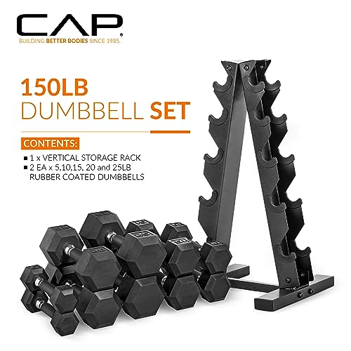 150lbs and 210lbs Dumbbell Set with Rack D756