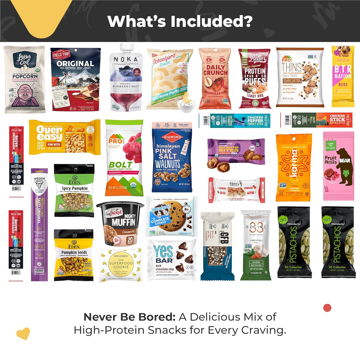 High Protein Protein Bars Cookies Granola Mix Jerky Nuts V390