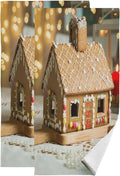 Gingerbread House Hand Towels 2 Pack, Ultra Soft Highly Absorbent Decorative Fingertip Face Towel 28x15in M345