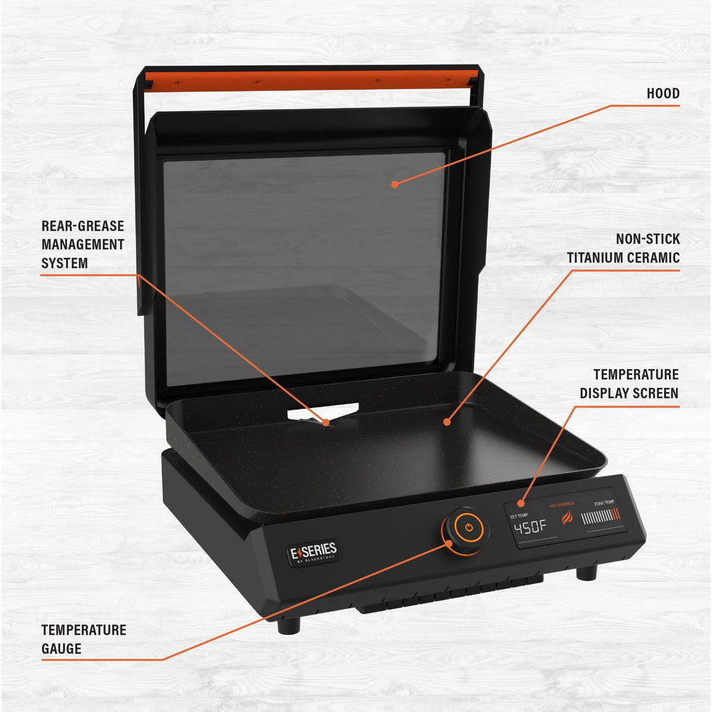 17 Electric Tabletop Griddle with Hood I26719