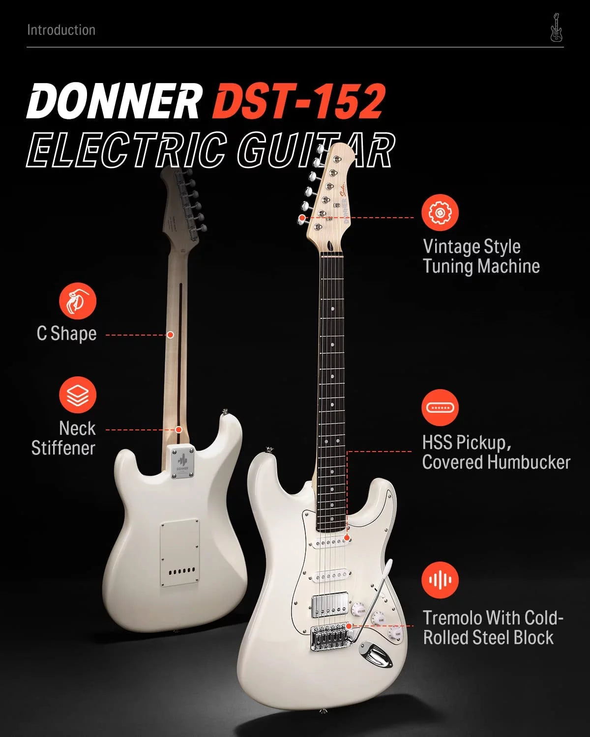 White 39" Electric Guitar Z486423