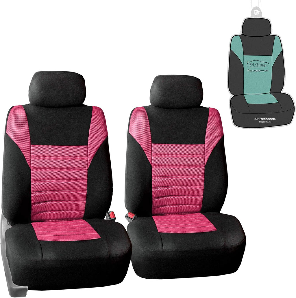 Gray/Black Car Seat Covers Pair Set D909