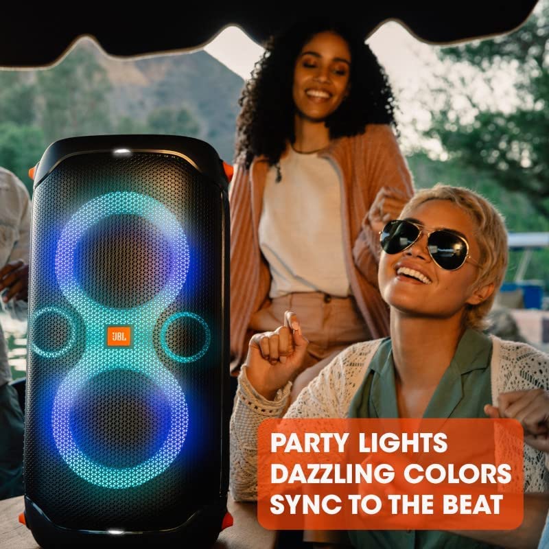 Portable Party Speaker with Built-in Lights - Black L40610
