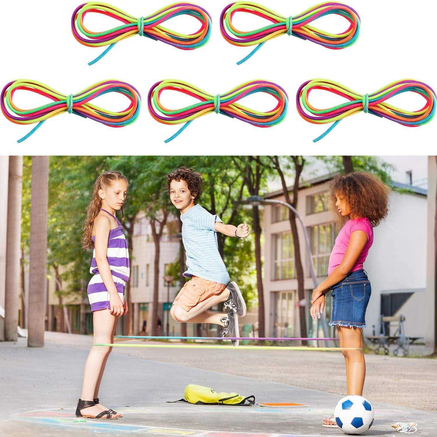 Colorful Stretch Rope Elastic Fitness Game D791