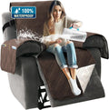 Oversized Recliner Cover 1-Piece Reversible with Elastic Straps Z8581
