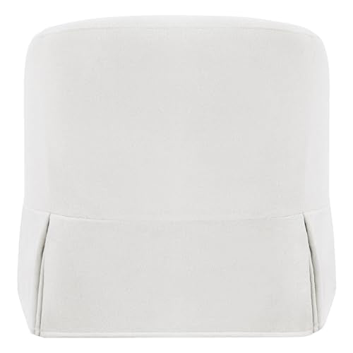 Cream White Linen Fabric Swivel Accent Chair Set of 2 E4491