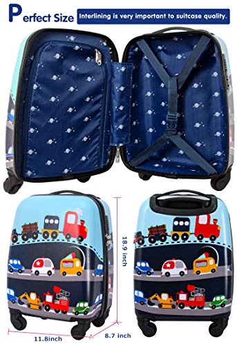 Kids Carry On Luggage Rolling Suitcase with 4 Wheels Hardshell Case Q419256