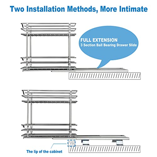 2 Tier Pull Out Spice Rack Organizer Y558897