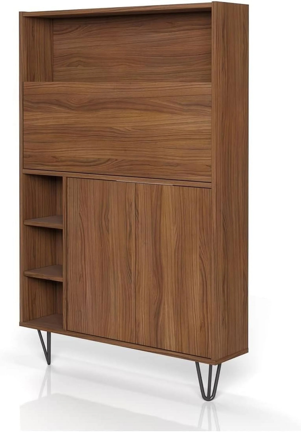 Slim Bar Cabinet Secretary Bookcase Desk With Storage X40141