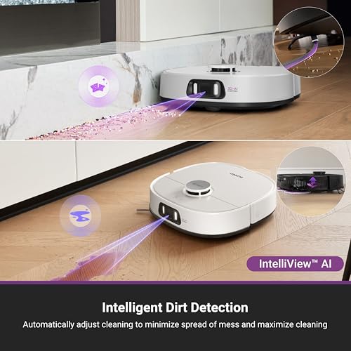 Black Robot Vacuum and Mop with Self Emptying Base G50241