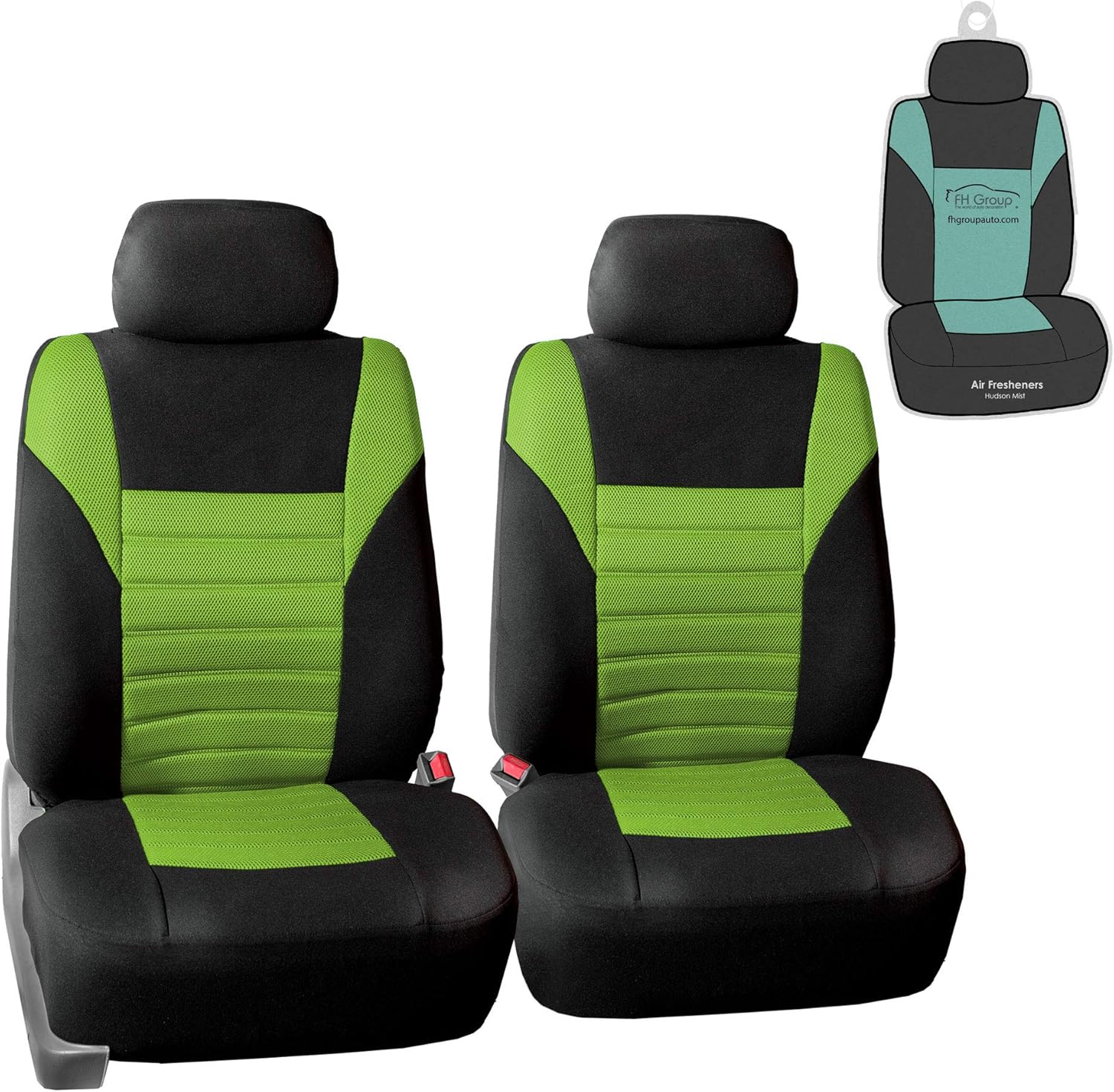 Gray/Black Car Seat Covers Pair Set D909